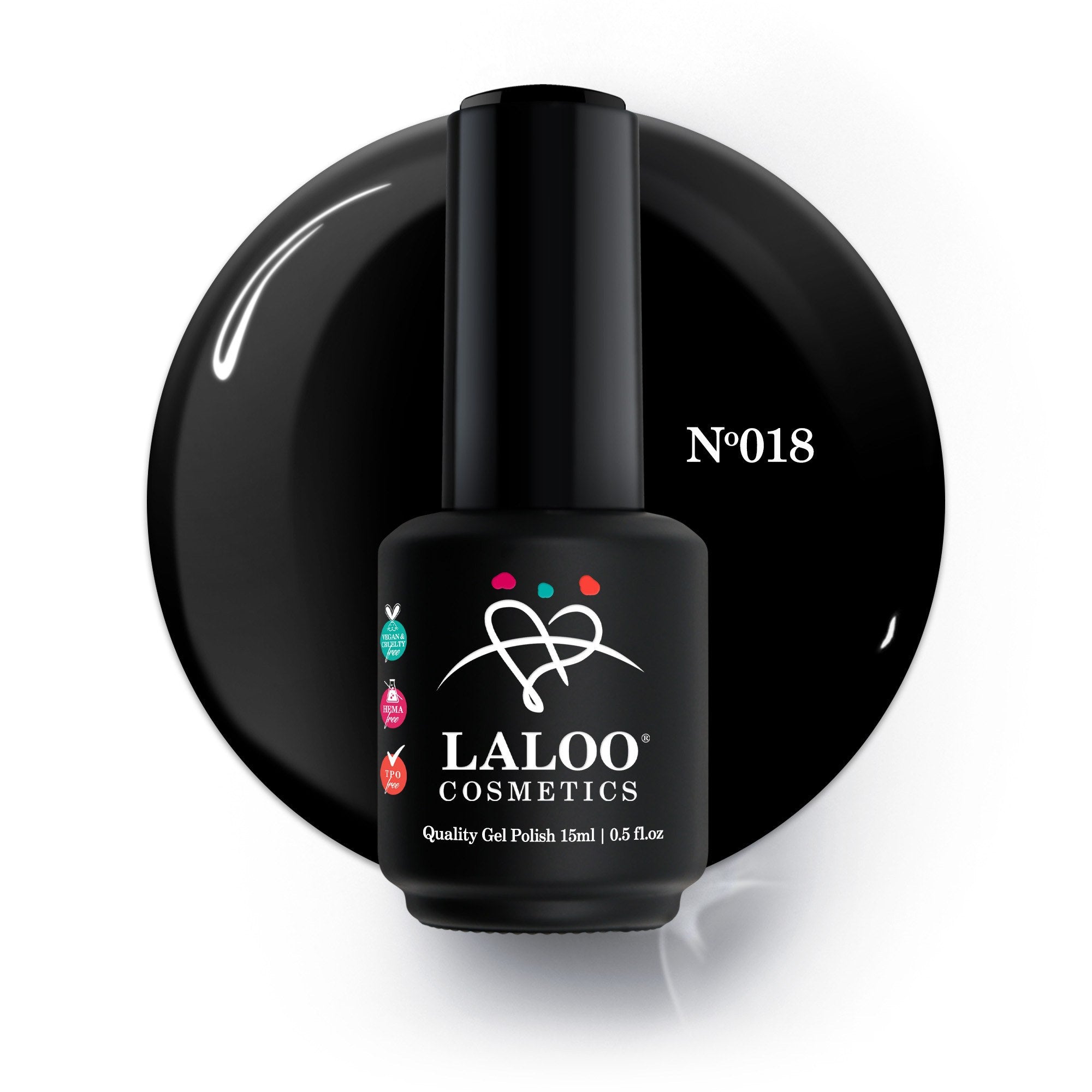 Νο.018 Black | Gel Polish 15ml